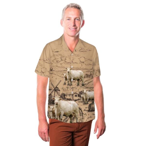 Charolais Cattle Aloha Hawaiian Shirt Charolais Cattle Aloha Hawaiian Shirt
