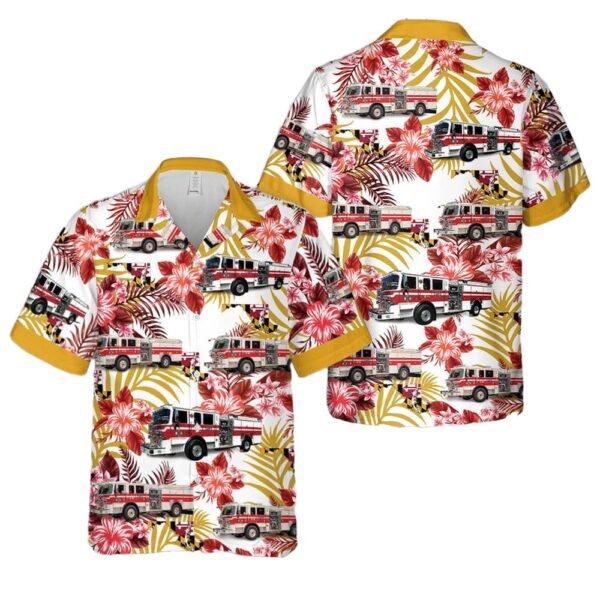 Earleigh Heights Volunteer Fire Company Severna Park Maryland Button Up Hawaiian Shirt Earleigh Heights Volunteer Fire Company Severna Park Maryland Button Up Hawaiian Shirt