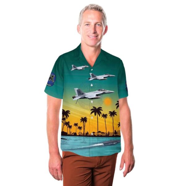US Navy VFA-213 F-A-18F Button Up Hawaiian Shirt