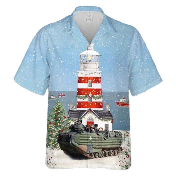 Assault Amphibious Vehicle AAV Christmas Aloha Hawaiian Shirt Assault Amphibious Vehicle AAV Christmas Aloha Hawaiian Shirt