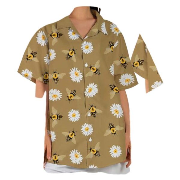 Bumble Bees Meadow Aloha Hawaiian Shirt For Women Bumble Bees Meadow Aloha Hawaiian Shirt For Women