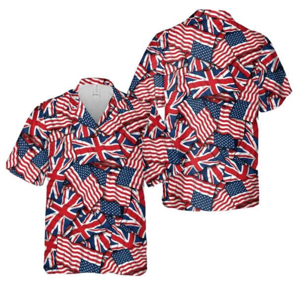 Friendship Flag USA UK Hawaiian Shirt Cheap Friendship Flag USA UK Hawaiian Shirt Cheap