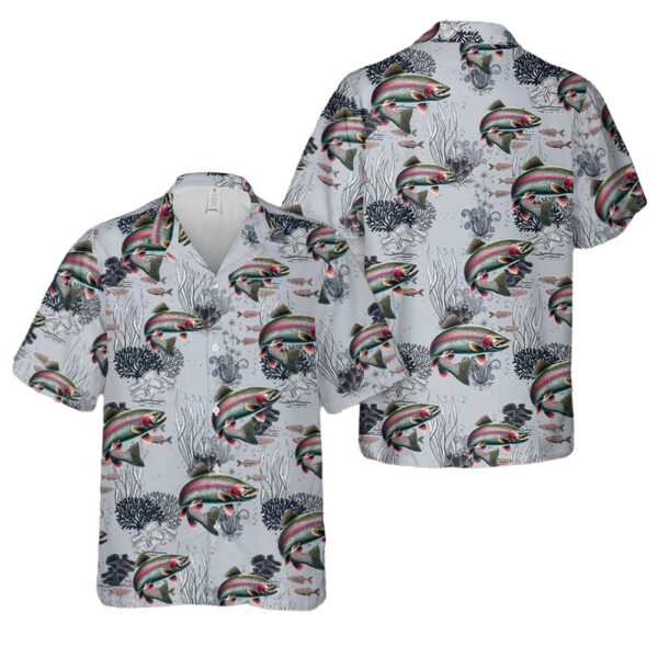 Rainbow Trout Fish Aloha Hawaiian Shirt
