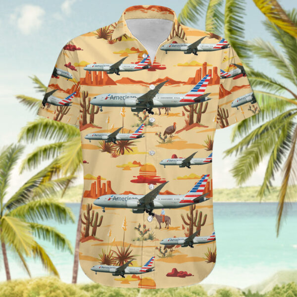 Boeing 787-8 Dreamliner American Airlines Hawaiian Shirt