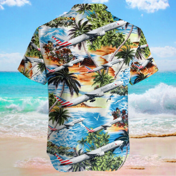 Boeing 777-323ER American Airlines Cheap Hawaiian Shirt
