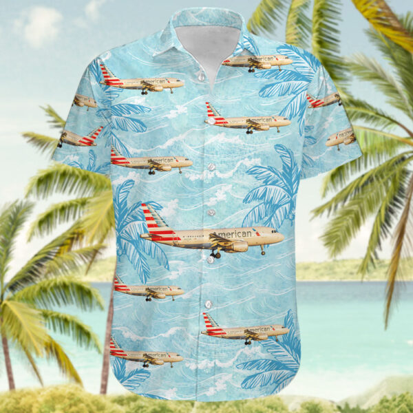 Airbus A319-112 American Airlines Cheap Hawaiian Shirt