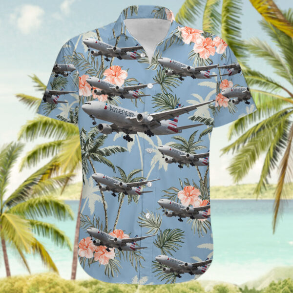 Boeing 777-223(ER) American Airlines Cheap Hawaiian Shirt