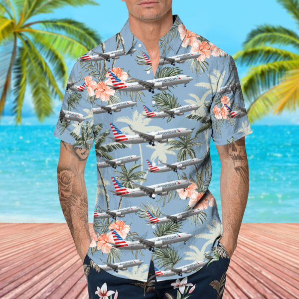 Boeing 737-8 MAX American Airlines Hawaiian Shirt Boeing 737-8 MAX American Airlines Hawaiian Shirt
