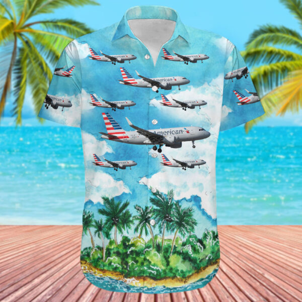 Airbus A319-115 American Airlines Cheap Hawaiian Shirt Airbus A319-115 American Airlines Cheap Hawaiian Shirt