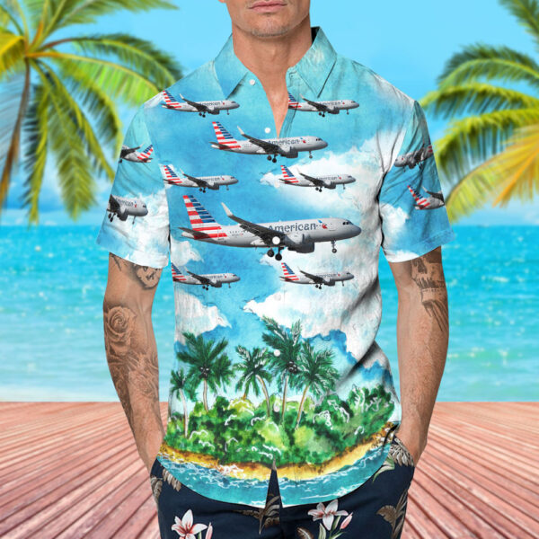 Airbus A319-115 American Airlines Cheap Hawaiian Shirt Airbus A319-115 American Airlines Cheap Hawaiian Shirt