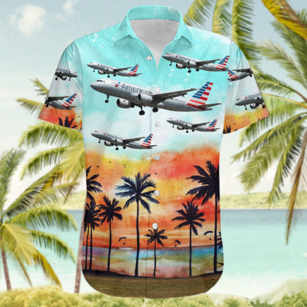 Airbus A320-214 American Airlines Cheap Hawaiian Shirt Airbus A320-214 American Airlines Cheap Hawaiian Shirt