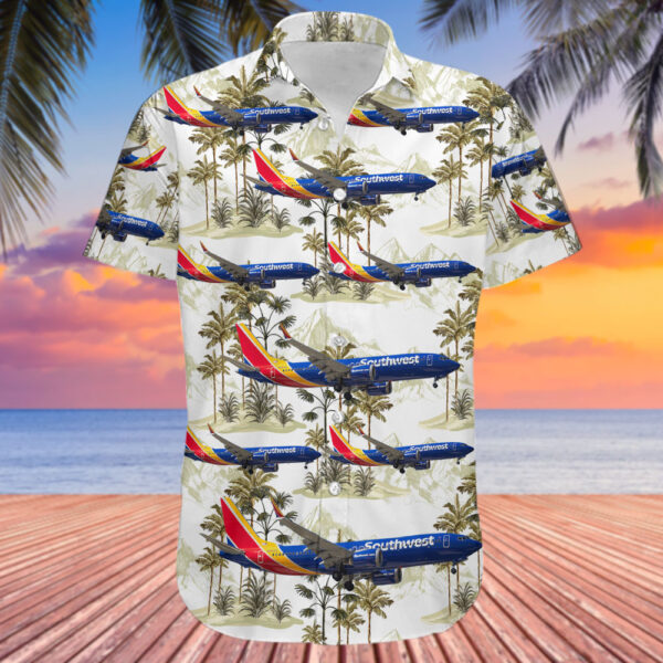 Boeing 737-8 MAX Southwest Airlines Hawaiian Shirt Boeing 737-8 MAX Southwest Airlines Hawaiian Shirt