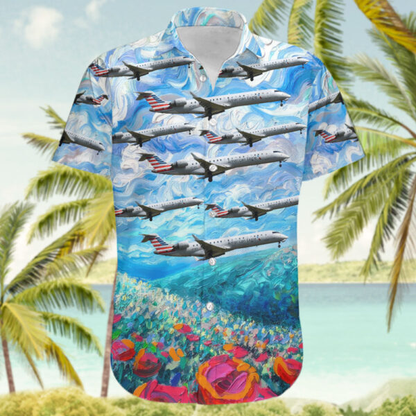 Bombardier CRJ-701ER American Eagle (SkyWest Airlines) Cheap Hawaiian Shirt Bombardier CRJ-701ER American Eagle (SkyWest Airlines) Cheap Hawaiian Shirt