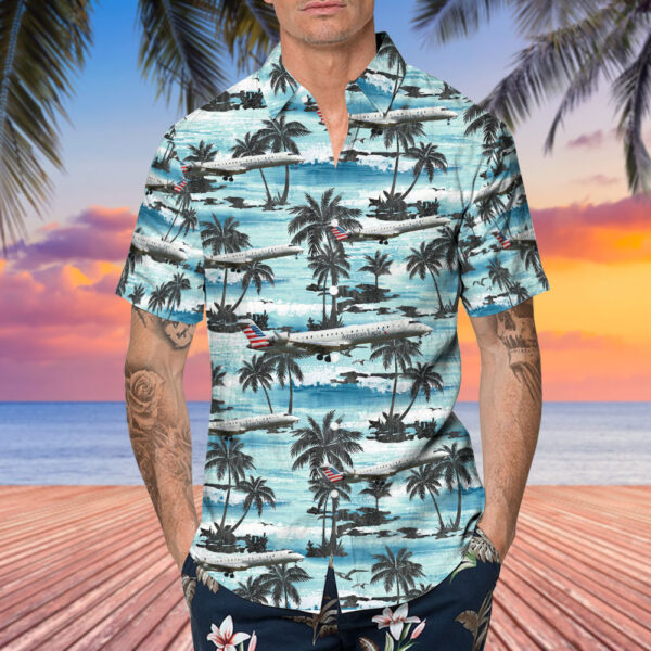 Bombardier CRJ-701ER American Eagle (PSA Airlines) Cheap Hawaiian Shirt Bombardier CRJ-701ER American Eagle (PSA Airlines) Cheap Hawaiian Shirt