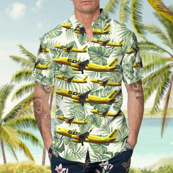 Airbus A320-232 Spirit Airlines Hawaiian Shirt Airbus A320-232 Spirit Airlines Hawaiian Shirt