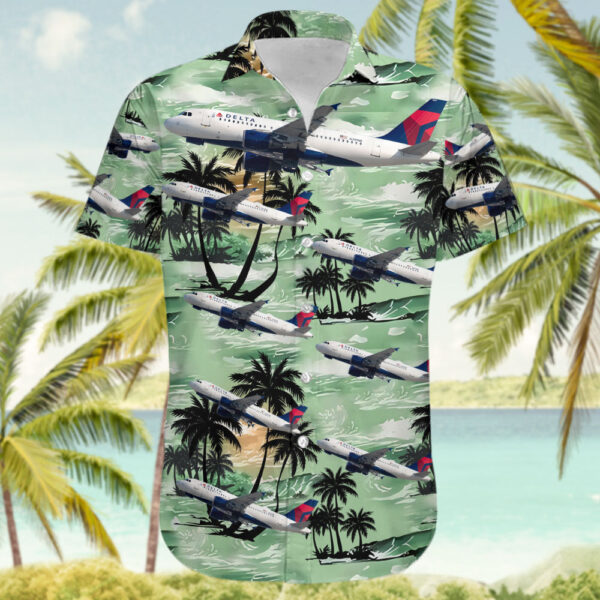 Airbus A319-114 Delta Air Lines Cheap Hawaiian Shirt Airbus A319-114 Delta Air Lines Cheap Hawaiian Shirt