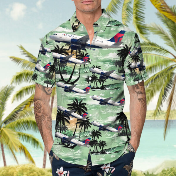 Airbus A319-114 Delta Air Lines Cheap Hawaiian Shirt Airbus A319-114 Delta Air Lines Cheap Hawaiian Shirt