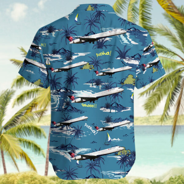 McDonnell Douglas MD-90-30 Delta Air Lines Hawaiian Shirt McDonnell Douglas MD-90-30 Delta Air Lines Hawaiian Shirt