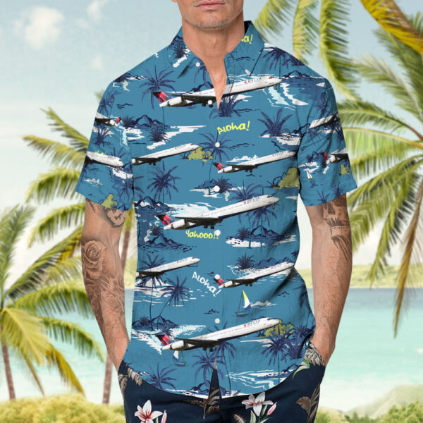 McDonnell Douglas MD-90-30 Delta Air Lines Hawaiian Shirt McDonnell Douglas MD-90-30 Delta Air Lines Hawaiian Shirt
