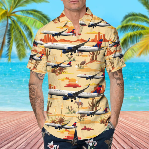 Airbus A321-211 Delta Air Lines Cheap Hawaiian Shirt Airbus A321-211 Delta Air Lines Cheap Hawaiian Shirt