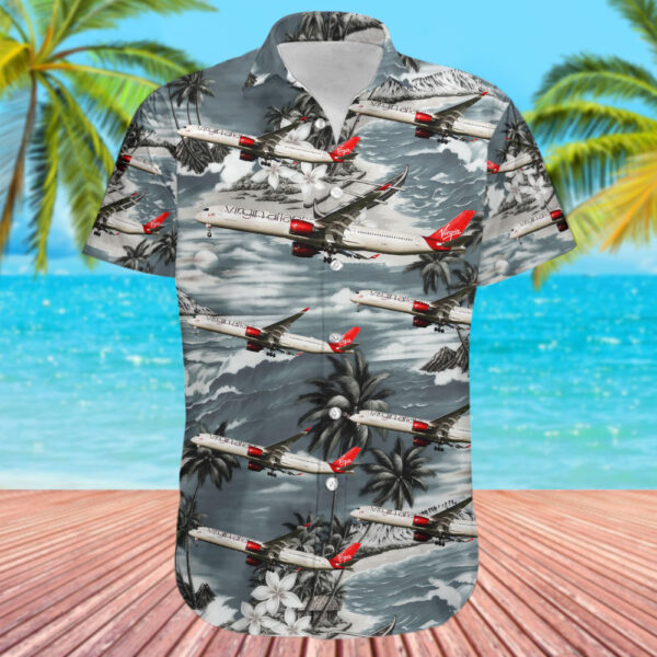 Airbus A350-1041 Virgin Atlantic Airways Hawaiian Shirt Airbus A350-1041 Virgin Atlantic Airways Hawaiian Shirt