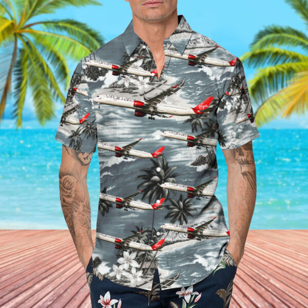 Airbus A350-1041 Virgin Atlantic Airways Hawaiian Shirt Airbus A350-1041 Virgin Atlantic Airways Hawaiian Shirt