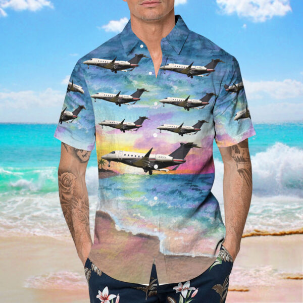 Embraer EMB-550 Praetor 600 Flexjet Hawaiian Shirt Embraer EMB-550 Praetor 600 Flexjet Hawaiian Shirt