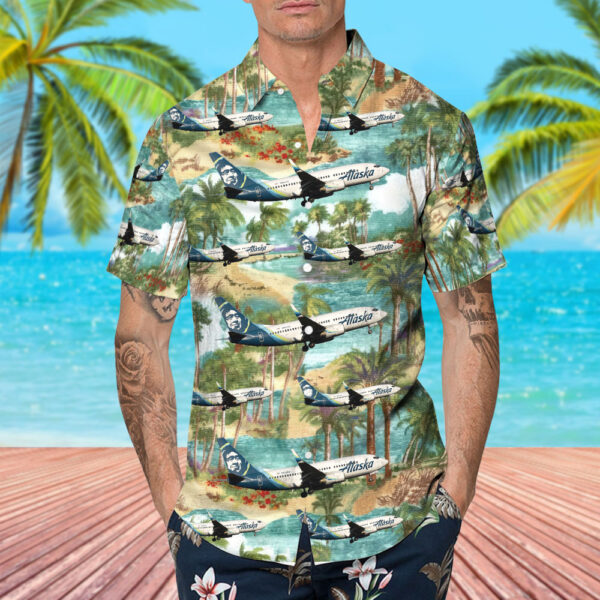 Boeing 737-790 Alaska Airlines Hawaiian Shirt Boeing 737-790 Alaska Airlines Hawaiian Shirt