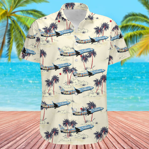 Boeing 737-890 Alaska Airlines Cheap Hawaiian Shirt Boeing 737-890 Alaska Airlines Cheap Hawaiian Shirt