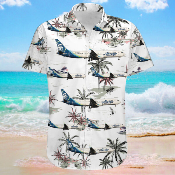 Boeing 737-9 MAX Alaska Airlines Hawaiian Shirt Boeing 737-9 MAX Alaska Airlines Hawaiian Shirt