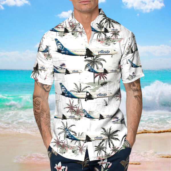 Boeing 737-9 MAX Alaska Airlines Hawaiian Shirt Boeing 737-9 MAX Alaska Airlines Hawaiian Shirt