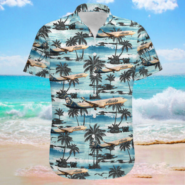 Boeing 737-990ER Alaska Airlines Cheap Hawaiian Shirt Boeing 737-990ER Alaska Airlines Cheap Hawaiian Shirt