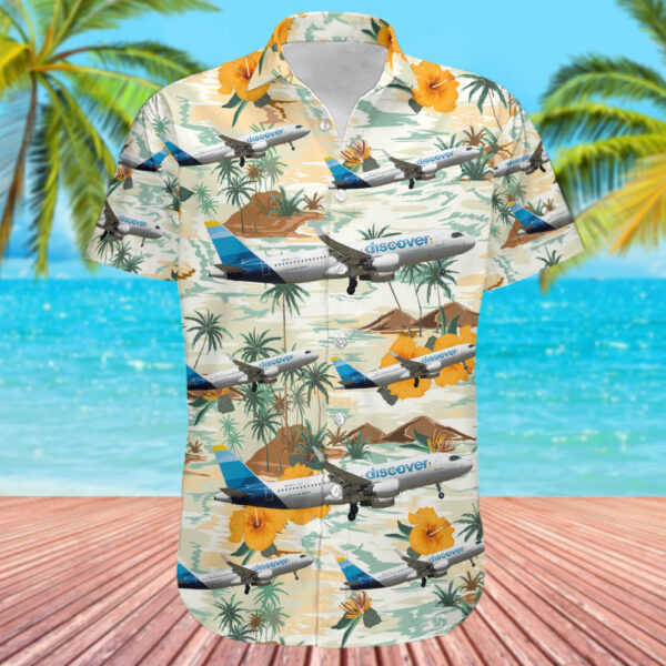 Airbus A320-214 Discover Airlines Cheap Hawaiian Shirt Airbus A320-214 Discover Airlines Cheap Hawaiian Shirt
