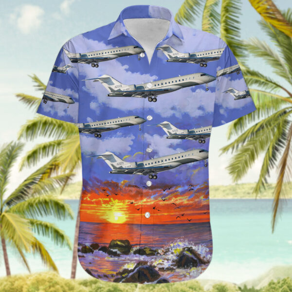 Bombardier BD-700-1A10 Global 6000 ExecuJet Middle East Hawaiian Shirt Bombardier BD-700-1A10 Global 6000 ExecuJet Middle East Hawaiian Shirt