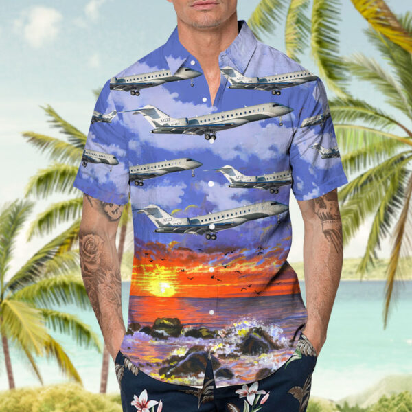 Bombardier BD-700-1A10 Global 6000 ExecuJet Middle East Hawaiian Shirt Bombardier BD-700-1A10 Global 6000 ExecuJet Middle East Hawaiian Shirt