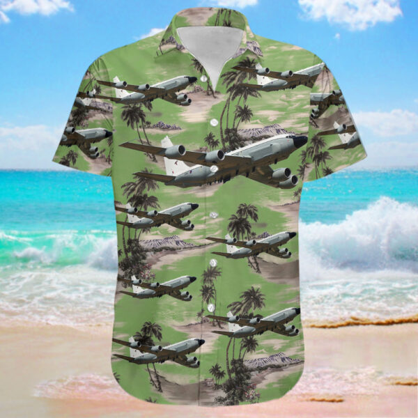 Boeing RC-135W Rivet Joint United Kingdom Royal Air Force (RAF) Hawaiian Shirt Boeing RC-135W Rivet Joint United Kingdom Royal Air Force (RAF) Hawaiian Shirt