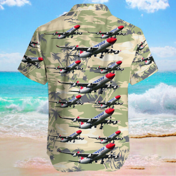 Airbus A340-313X Edelweiss Air Cheap Hawaiian Shirt Airbus A340-313X Edelweiss Air Cheap Hawaiian Shirt