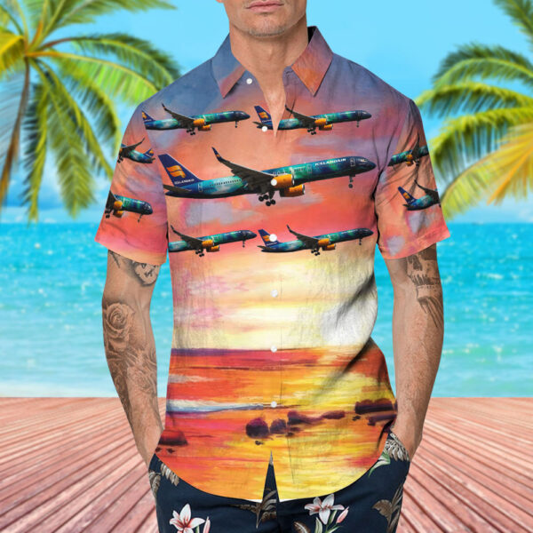 Boeing 757-256 Icelandair Cheap Hawaiian Shirt