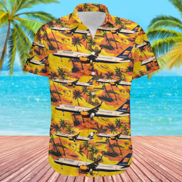 Boeing 757-208 Icelandair Cheap Hawaiian Shirt