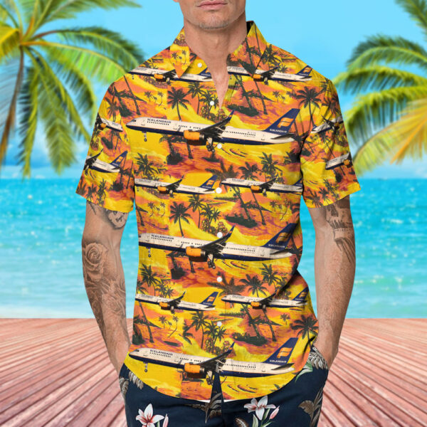 Boeing 757-208 Icelandair Cheap Hawaiian Shirt