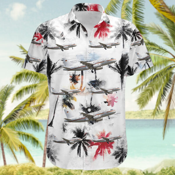 Airbus A319-133X(CJ) Germany Air Force Hawaiian Shirt Airbus A319-133X(CJ) Germany Air Force Hawaiian Shirt