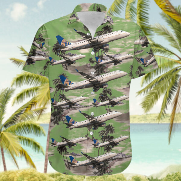 Embraer ERJ-170-100SE United Express (Republic Airways) Hawaiian Shirt Embraer ERJ-170-100SE United Express (Republic Airways) Hawaiian Shirt