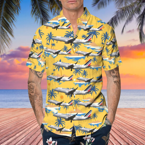 Embraer ERJ-170-100STD Air France HOP Hawaiian Shirt Embraer ERJ-170-100STD Air France HOP Hawaiian Shirt