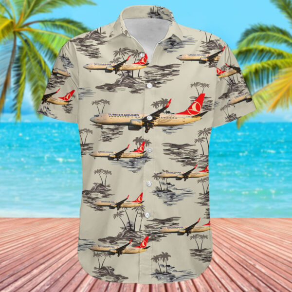Boeing 737-8F2 Turkish Airlines Hawaiian Shirt Boeing 737-8F2 Turkish Airlines Hawaiian Shirt