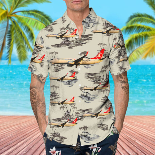 Boeing 737-8F2 Turkish Airlines Hawaiian Shirt Boeing 737-8F2 Turkish Airlines Hawaiian Shirt