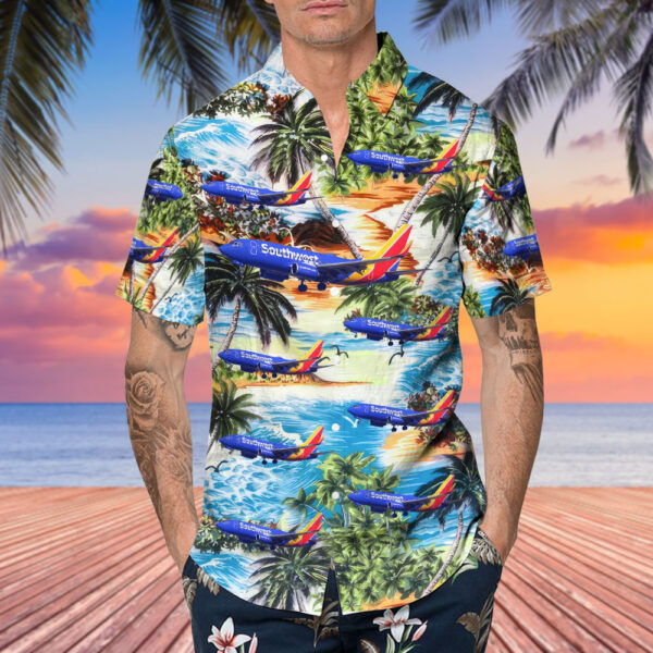 Boeing 737-7H4 Southwest Airlines Cheap Hawaiian Shirt Boeing 737-7H4 Southwest Airlines Cheap Hawaiian Shirt