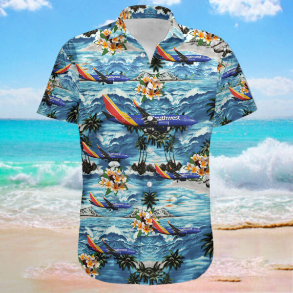 Boeing 737-73V Southwest Airlines Hawaiian Shirt Boeing 737-73V Southwest Airlines Hawaiian Shirt