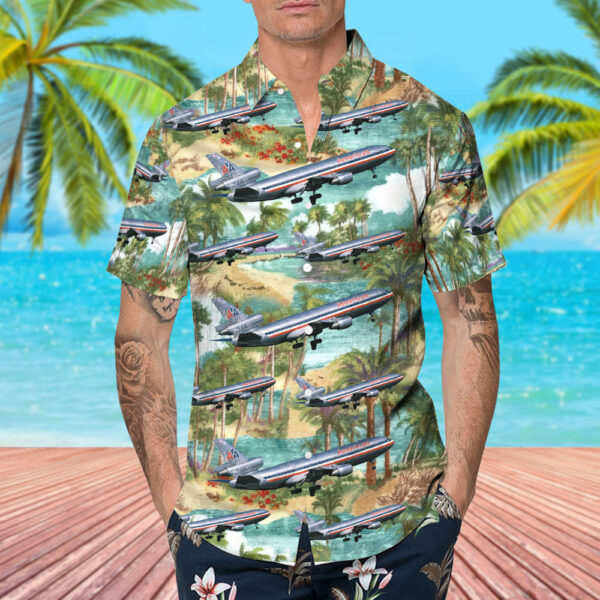 McDonnell Douglas DC-10-10 American Airlines Hawaiian Shirt McDonnell Douglas DC-10-10 American Airlines Hawaiian Shirt