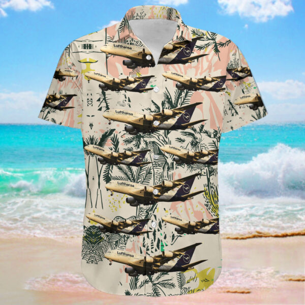 Airbus A380-841 Lufthansa Cheap Hawaiian Shirt