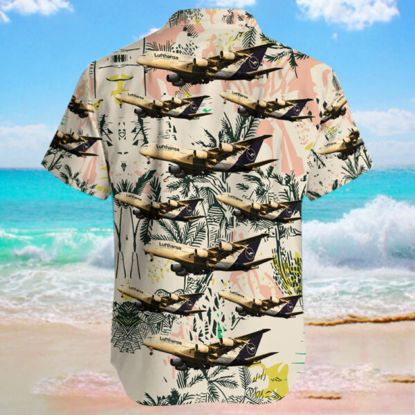 Airbus A380-841 Lufthansa Cheap Hawaiian Shirt